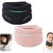 Cervicorrect Neck Brace Anti Snoring Neck Brace Neck Brace for Sleeping Soft Cervical Collar Adjustable Support Brace for for Pressure Relief 2pcs yl-105023(Color:Black+Pink 2pc)