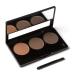 Durable Eyebrow Powder - Waterproof & Weld-Resistant Eye Cosmetic | 3 Colors with Brushes for Travel or Party - Buy Online on GoSupps.com