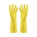 Household gloves long rubber gloves cleaning gloves washing gloves reusable kitchen gloves for garden car wash work (yellow l) L yellow