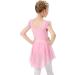 LUOUSE Girls' Ballet Leotard with Ruffle Sleeves & Tutu Skirt - Pink (5-6 Years) - Buy Online on GoSupps.com
