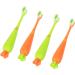 Minkissy Manual Toothbrush Set - 16 Pcs Carrot Design for Kids | Soft Fur Contour Oral Care Brushes - Buy Online on GoSupps.com