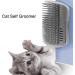 Cat Self Groomer Wall Corner Massage Comb for Long & Short Fur Cats - Grey - Buy Online on GoSupps.com