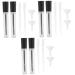 Healvian 6 Sets Empty Mascara Tube with Eyelash Wand Eyelash Tube Kit Empty Mascara Tubes Black Plastic
