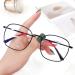 Ltsrll oversized metal reading glasses stylidh square Blue Light Blocking Computer Readers anti-glare filter glasses (color: black size: +100)