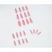French Tip Press on Nails - Long Press On Nails with Nail Tips Meat powder peach red fake nails Simple design style press on nails Acrylic False Nails Cute Artificial Nails - Buy Online on GoSupps.com