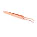 Eyelash Applicator Tool DIY Rose Gold Curved Lash Tweezer for Easy Lashes Application and Removal