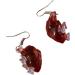 Feylie Heart Dangling Earrings | Gothic Punk Asymmetrical Ear Cuffs | Unique Heart Pendant Earrings for Halloween Party - Buy Online on GoSupps.com