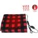 Bosuge Heated Car Ceiling Blanket - Quick Heating 12V Portable Fleece Travel Blanket in Red & Black for Winter - Buy Online on GoSupps.com