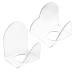 Lurrose 2nd handy pallet cosmetic mixture nail art color panel nail art plate portable nail tablet manicure palette heart tablet paint make-up palette acrylic acid handheld