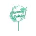 Asino personalized cake topper for communion & confirmation - unique cake attachment with an individual name and date choose material: Birch Multiplex -Mint