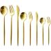 Stainless Steel Cutlery Steak Cutlery Spoon Chopsticks Set Western Tableware Gold - Buy Online on GoSupps.com