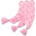 Jumbo Braiding Hair Extensions Colorful Synthetic Hair for DIY Crochet Box Braids Ombre 1Pc 24inch Pink - Buy Online on GoSupps.com