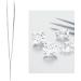 ANKROYU Tweezers Jewelry Tweezers Stainless Steel Tweezers DIY Jewelry Tweezers Precision Tweezers Craft Tweezers for DIY Jewelry Diamond Gem Making Tool(without Lock) - Buy Online on GoSupps.com