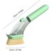 Kitchen Sink Cleaning Brush - Automatic Filling Decontamination Sisal Pot Brush | Long Handle Sisal Pot Brush for Sink Cleaning Pans Foccar Green Handle + 4 high matching heads - Buy Online on GoSupps.com
