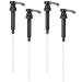 Black Pump Coffee Syrup Pumps - 4 Pcs Coffee Creamer Pump Dispenser Milk Pump for Gallon Black Cherry Juice Bottle Pumps Soda Can Pump - Ketchup Can Pump Half Gallon Pump Squirt Bottle Pump Reluen