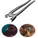 Lurrose Wooden Cat Hair Stick U Shaped for Women - Hair Styling Tool for Japanese Chinese Hanfu Chignon, Black French Hair Pin - Buy Online on GoSupps.com