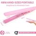 2 in 1 Mini Hair Straightener and Curler - Ceramic Tourmaline Flat Iron for Sleek Waves & Curls (Pink) - International Shipping Available - Buy Online on GoSupps.com