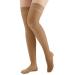 Collections Etc Thigh High Compression Stockings Moderate (15-20 mmHg) Closed Toe - Made in USA Beige Medium - Made in The USA Medium Beige