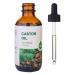 Castor Oil Organic Cold Pressed Unrefined(2oz) 100% Pure Natural Jamaican Black Castor Oil for Hair Growth eyelashes and eyebrows Skin Moisturizer & Hair Treatment Starter Kit