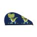 Dino Playing Roller Skate Microfiber Hair Towel Soft Super Absorbent Hair Towel Wrap for Women Coral Velvet Quick Dry Hair Cap for Long Curly and Thick Hair