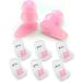 Zooshine 6 Pairs Ear Plugs for Sleeping Washable Silicone Earplugs for Noise Cancelling Noise Reduction Ear Plugs for Sleep Travel Working Studying(Pink)