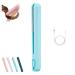 Mini Dual-Purpose Curling Iron Ceramic Mini Hair Curler Portable Mini Curling Iron Travel USB Rechargeable Curling Wand Mini Dual-Purpose Curling Iron for Short Hair (Blue)