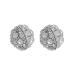 Feyley earrings not piercing magnetic earrings round pickled zircon clip-on earrings fashionable earrings for women and girls silver