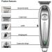 Professional Rechargeable Hair Clippers for Men - Electric Trimmer & Beard Clipper - Full Metal Design (Silver - Buy Online on GoSupps.com