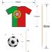 Portugal Football Party Food & Cupcakes Picks Decorations Toppers World Cup 2022 (pack of 14) - Buy Online on GoSupps.com