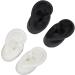 Silicone Ear Model 2 Pair Flexible Elastic Left Right Silicone Ear Model for Novice for Jewelry Display (Black and White) - Buy Online on GoSupps.com