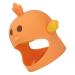 Silicone Baby At Ring Pacifier | Soothing 2-Stem Training Toy for Day & Night - Orange - Buy Online on GoSupps.com