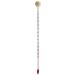 Lantelme baby bottle thermometer 24cm made of glass with wooden ball for safe and hygienic spread of baby food in baby bottles children's food thermometer analog