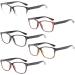 JOSCHOO 5-Pack Reading Glasses - Quality Spring Hinge Readers for Men & Women (1.25) - Mix Color Set - Buy Online on GoSupps.com