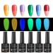8PCS/6PCS Gel Nail Polish Set Holographic Gel 7ml Colorful Super Laser Shiny Varnish Semi Permanent UV Nails Art Lacquers - (Color: SE-Set042-Box)