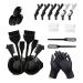 24Pcs Hair Dyeing Set DIY Salon Hair Dyeing Set including dye bowl hair clip glove ear pad. 24-piece set