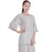 Womens Short Sleeve Tai Chi Uniform Chinese Traditional Kung Fu Clothing Cotton Linen Yoga Suit White-L Large White