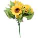 HOMSFOU 4 Pcs Wedding Boquets Flowers Wedding Decor Sunflower Artificial Sunflower Household Decor Floral Decor Plant Decorations Groom Lapel Ornament Eps Artificial Flowers Yellowx2pcs 30cmx2pcs - Buy Online on GoSupps.com