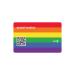 Social Master Digital Business Card Plastic Wallet Sized NFC Business Card for Instant Contact and Social Media Sharing No App Required No Fees iOS and Android Compatible (Pride)