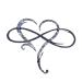 DEARMAMY 1pc Pendant Ornament Home Decor Home Heart Hanging Decor Wall Art Heart Wrought Iron Wall Decoration 30x26cm Silver