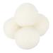 sourcing map 4 Pcs Wool Dryer Balls 1.6 Inches Wool Laundry Dryer Balls for Reducing Clothing Static and Wrinkles White 1.6" White