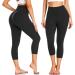 FULLSOFT 3 Pack High Waisted Tummy Control Capri Leggings for Women - Black Workout Yoga Pants - Large-X-Large - Buy Online on GoSupps.com
