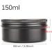Zeoabsy 10 Pack 150ml Matte Black Aluminum Jars - Perfect for Cosmetics Candles & Ointments with Screw Lid & Spatulas - Buy Online on GoSupps.com