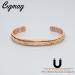 Cigmag Lymphatic Drainage Copper Bracelet for Women - Adjustable Magnetic Brazaletes Cuff Bangle in Braided Tricolour - Ultra Strength Magnet - Gift Box Included - Buy Online on GoSupps.com