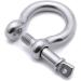 4 Pcs Stainless Steel Anchor Shackle 1/4 - Heavy Duty Bow Shackle for Lifting, Sailing, Camping - Screw Pin Hardware for Chains, Wirerope - Outdoor Survival Gear - Buy Online on GoSupps.com
