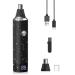 Ear & Nose Hair Trimmer with LED Display for Men Women Painless USB Rechargeable Eyebrow & Facial & Nose Hair Trimmer Clipper Professional IPX7 Waterproof Dual Edge Blades (Black)