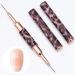 minkissy Nail Polish Acrylic Nail Art Brush Nail Art Liner Pen Double-end Nail Liner Pen Nail Drawing Liner Brush Nail Liner Pen for Drawing Nail Art Pen Leopard Print Metal Line Pen - Buy Online on GoSupps.com