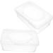 Hoement Wet Wipes Holder - Transparent Disposable Plastic Box for Baby Cloths (8 Pieces) | Baby Accessories Organizer | Portable & Convenient 19.5x12.5x7.5cm - Buy Online on GoSupps.com