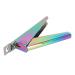 Fake Nail Clipper High Strength Fake Nail Trimmer Convenient Grip U Shape Labor Saving Spring Lightweight Stainless Steel for Home and Salon Use (Blue)