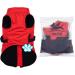 Norbi Pet Warm Jacket Small Dog Vest Harness - 2 in 1 Winter Outfit Cold Weather Coat - Medium Red - Buy Online on GoSupps.com