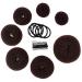 MORGLES Donut Bun Maker Set - 7pcs Hair Ring Style in 4 Sizes with Elastic Bands and Hair Pins - Ideal for Chignon Hair Styles and Ballet Dancers - Dark Brown - Buy Online on GoSupps.com